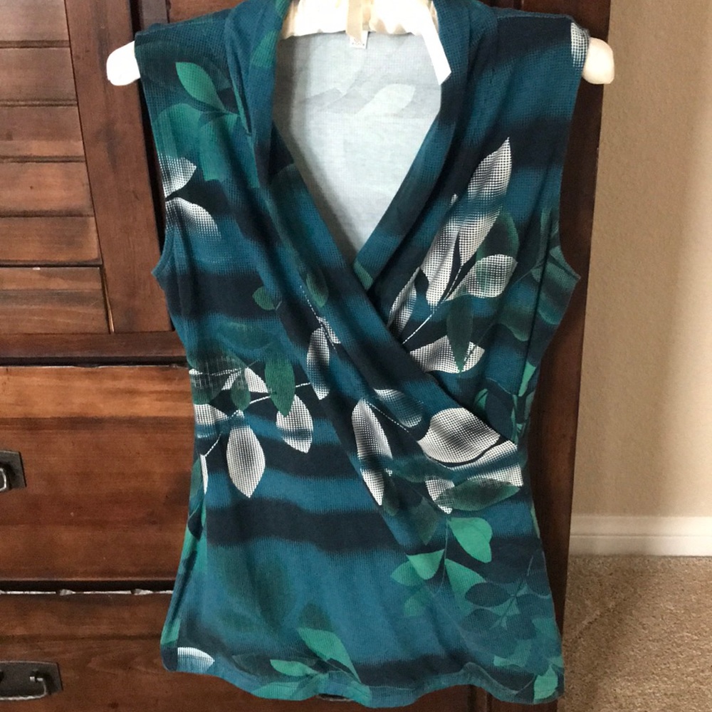 Cabi 941 Faux Wrap Sleeveless Top